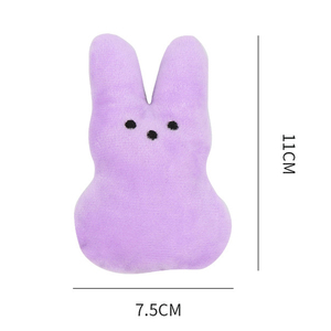 Venta al por mayor de dibujos animados de peluche de nuevo diseño pequeño lindo conejo de peluche en forma de hierba gatera juguete interactivo chirriante suministros para mascotas pequeñas - Product Image 5