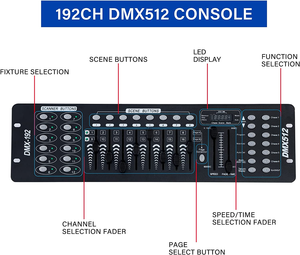<strong>DMX</strong> 512 <strong>Controller</strong> DMX192 Channel <strong>DMX</strong> <strong>Light</strong> <strong>Controller</strong> Stage Lighting Console for Party DJ Disco <strong>Lights</strong> Show Night Club - Product Image 3