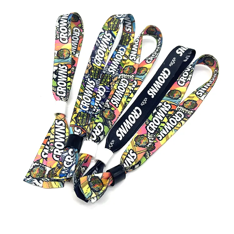 2024 Low price Custom Wristband Promotional Wrist Band One Off Activity Fabric Wristbands corporate marketing materials