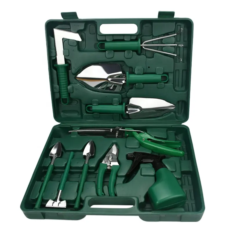 Conjunto de herramientas de jardín multifunción, producto más vendido, herramientas de mano para jardín, deshierbe y cortar ramas, herramientas de jardín verdes