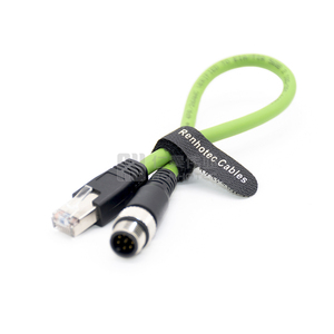 RJ45M12からケーブルメスピンオスXコネクタ8イーサネットコードDコーディング4ピン8ピンXcodeコーディング4アセンブリ