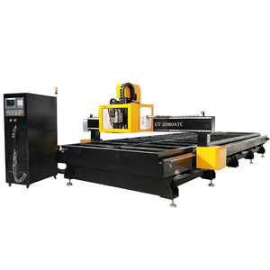 大尺寸2060 2070 2080 ATC CNC Router用于铝，丙烯酸切割真空工作台带t型槽9kw空气冷却主轴 - Product Image 1
