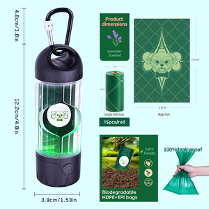 Açık macera kamp LED IPX5 çanta tutucu ile IPX5 su geçirmez şarj edilebilir parlak el feneri ve gece ışık Poo çanta tutucu - Product Image 3