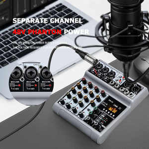 BM-05มินิเครื่องผสมสัญญาณเสียง5ช่องสัญญาณพร้อม USB บลูทูธสำหรับสตูดิโอ - Product Image 5