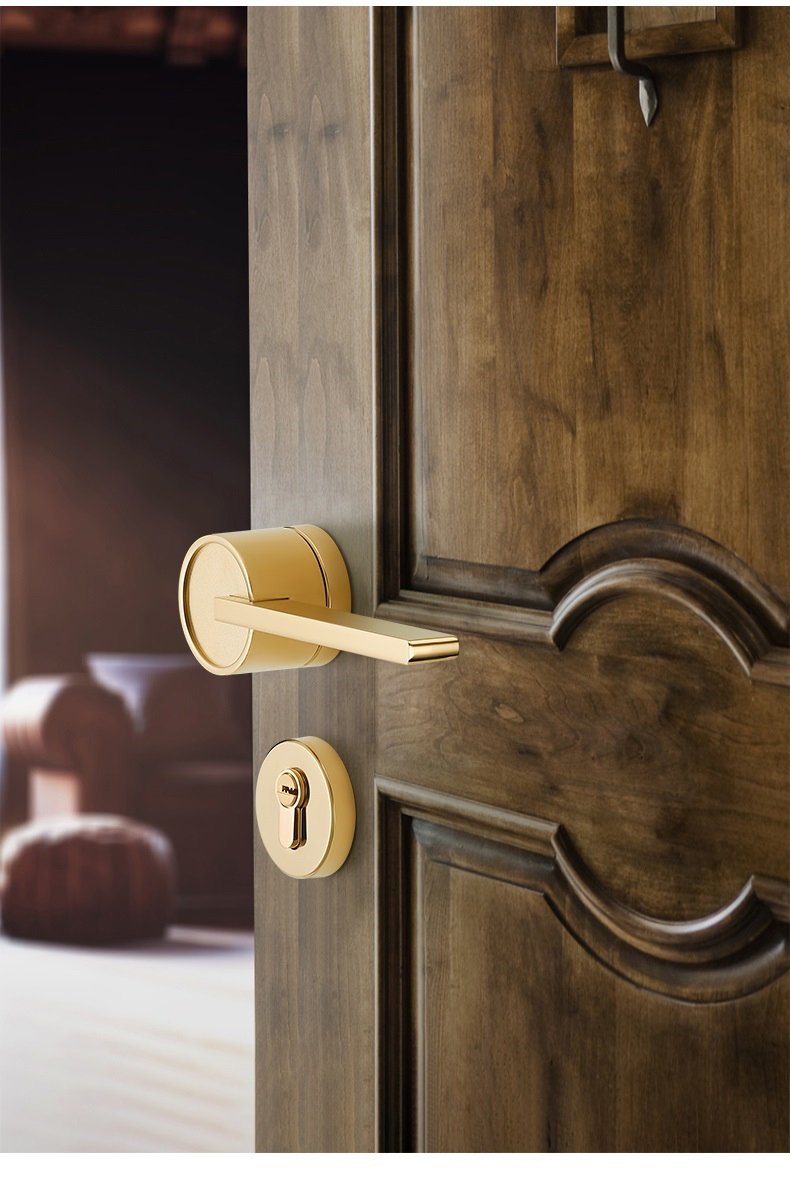 Professional Quality Leather Zinc Door Handle Luxury Lock Door Handle Indoor