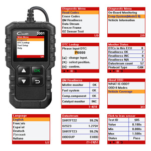 Cr3001 obd 2-תכונה מלאה קורא כרטיס קורא כרטיס ידני סוללה