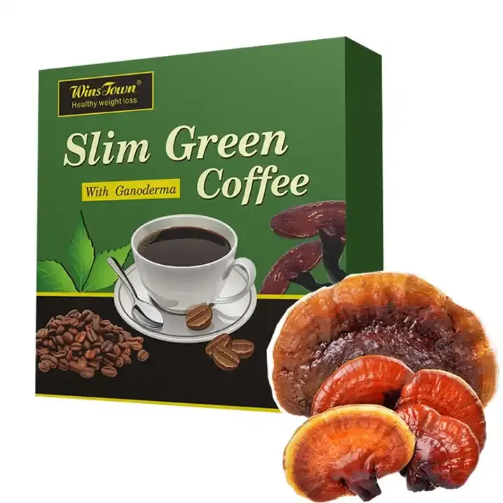 Private Label Slank Dieet Groene Koffie Natuurlijk Afslanken Gewichtsverlies Gearomatiseerd Groen Koffiepoeder