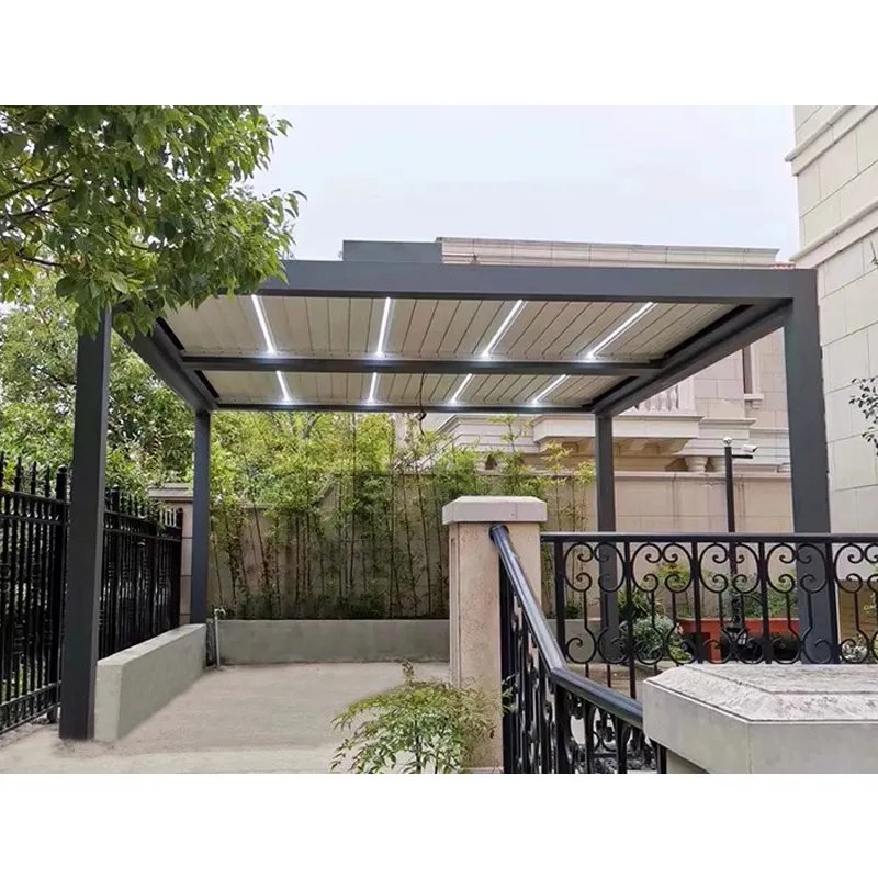 Individuelle 3 x 3 3 x 4 4 x 4 6 x 4 m oem-werk moderne bioklimatische pergola für den außenbereich aluminium-lamellen-pergola