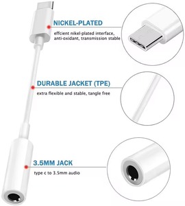 2合1 usb-c型至3.5毫米Aux音频耳机适配器电缆全新用于iPhone 15 OTG电源适配器由PC制成 - Product Image 5