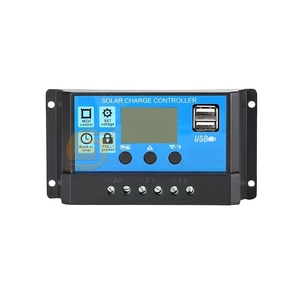 20A Solar laderegler Modell FUS SCC20 12V/24V PWM mit Dual USB LCD Display Blau - Product Image 1