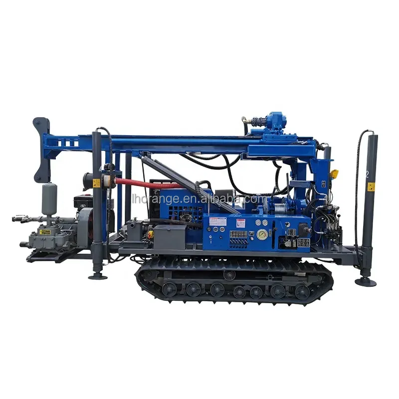 Crawler mud and air water well drilling rig machine borehole core geological exploration drilling machine Top drive drilling rig