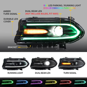 XT Upgrade for Dodge Charger 2015-2021 <strong>LED</strong> Dual Beam Projector Headlights Headlamps 7th Gen Facelift Plug and Play - Product Image 2