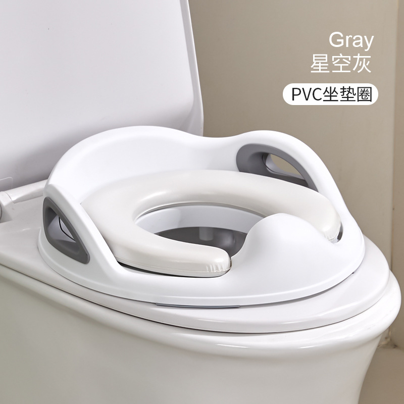 Abattant WC simple - Coussin d'assise en PVC gris étoilé