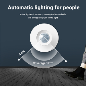 Buena Venta de interruptor de sensor de movimiento PIR de 220V para iluminación, controlador de interruptor inalámbrico de encendido y apagado automático