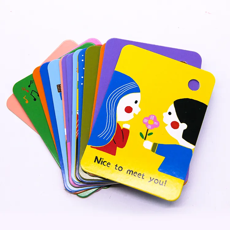 Prezzo economico personalizzato di fabbrica sensazione di Flash cognitivo gioco di apprendimento educativo progetta carte di carta da stampa