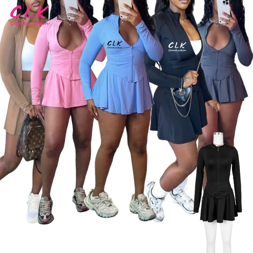 Комелуккин Женский комплект одежды для отдыха с логотипом на заказ, длинные спортивные куртки на молнии, повседневные женские облегающие спортивные костюмы, женская одежда