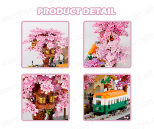 3668pcs kim cương khối xây dựng Sakura Train Station mô hình ABS nhựa DIY gạch Món quà lãng mạn cho trẻ em/người lớn - Product Image 5