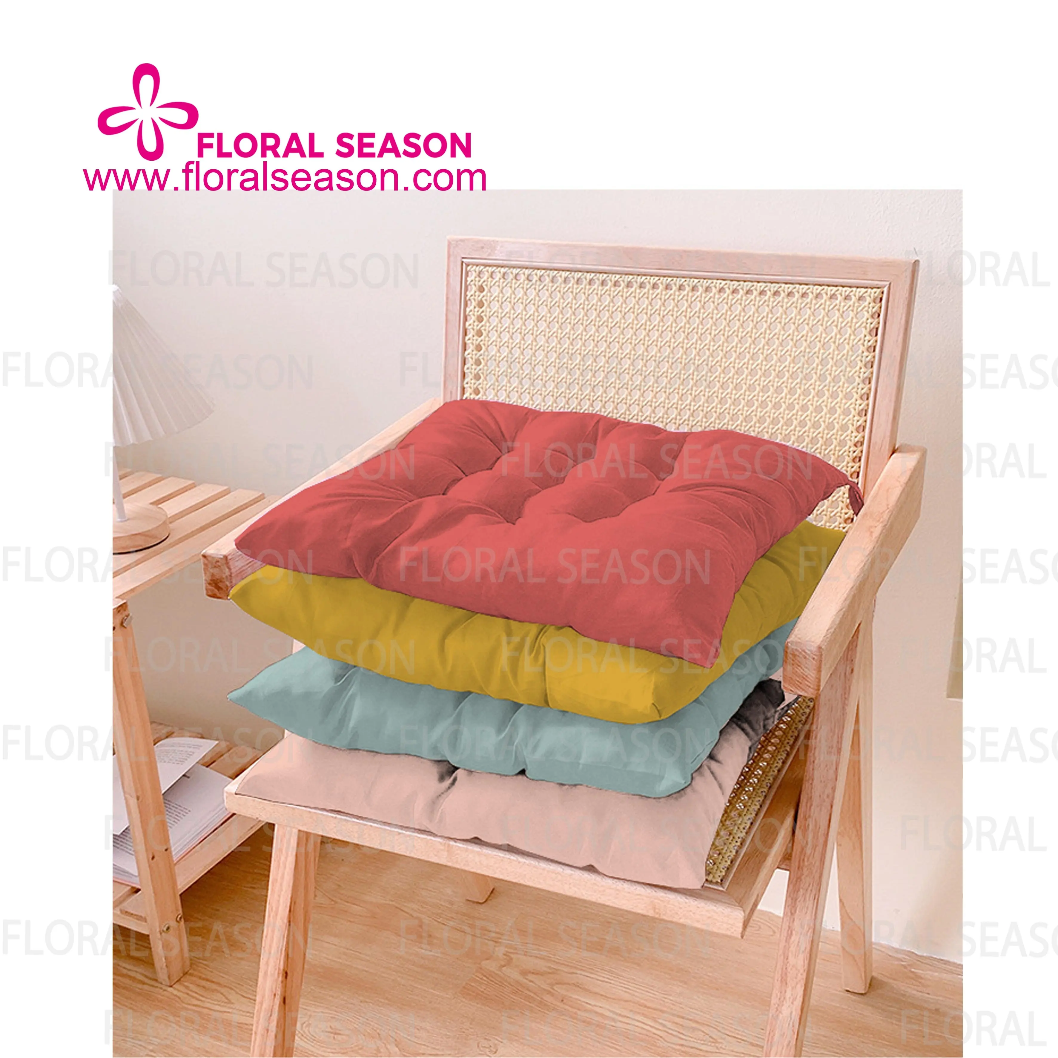 Wholesale Solid Color Pillows Soft Thick Chair Pad Tatami Daybed Floor Cushion