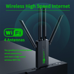 LA06 Wifi中継器デュアルバンド2.4G + 5G 4アンテナ1200MミニUSBワイヤレスネットワークカードコンピュータネットワーク受信機 - Product Image 5