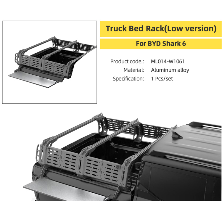 Portaequipajes para caja de camioneta (versión baja)