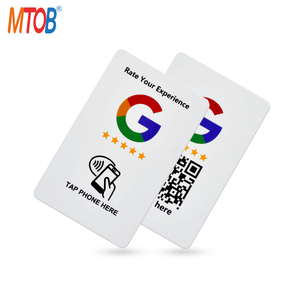 Scheda di revisione del codice QR programmabile 13.56MHz NFC scheda di plastica personalizzata Google con codice QR - Product Image 3