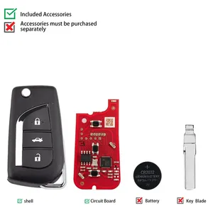 VVDI Mini/anahtar aracı Max için Toyota tipi tel uzaktan anahtar 3 düğmeler için arayüz XKTO20EN evrensel uzaktan anahtar 2. Nesil - Product Image 5