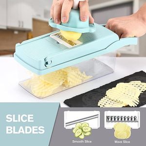 מטבח ורוד 15 ב 1 אוכל מקצועי יותר spiralizer ירקות תפוחי אדמה בצל קופר חותך עם מיכל