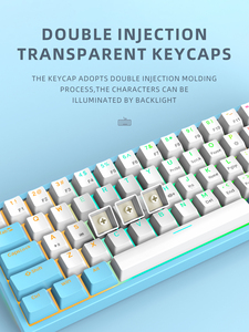 Manufacturer Customs 61 Keys TYPE-C <strong>Mechanical</strong> <strong>Keyboard</strong> with RGB Backlight Klavye Teclado <strong>Mechanical</strong> Gaming <strong>Keyboard</strong> for Desktop - Product Image 5