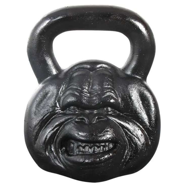 Chaleira de ferro fundido com animal, venda direta da fábrica, rosto, kettlebell, equipamento de ginástica doméstica, gorila, chlebell, lb, macaco