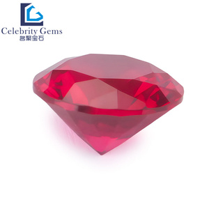 Round Shape #5 Red Color <strong>Ruby</strong> Stone Synthetic <strong>Ruby</strong> Price Per Carat - Product Image 4