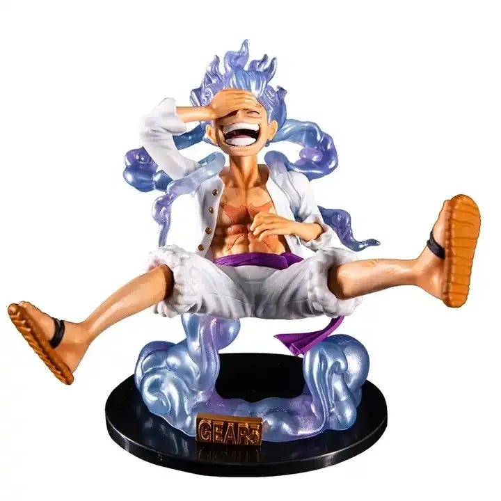 Minrong 19cm japanische Cartoon One Piece Ruffy Gear 5 Figur Anime Action Figur Ornamente Dekoration