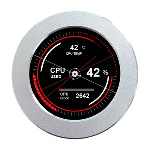 AIO Computer Temp Lcd Monitor Enfriador de agua Usb Pantalla secundaria Tema incorporado 2,1 pulgadas 480X480 Round Pc Case Monitor