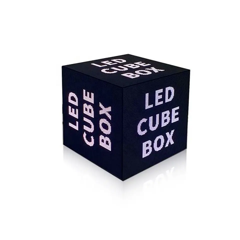 4/5/6 khuôn mặt 64cm x 64cm x 64cm trong nhà HD P2 Led Cube hộp