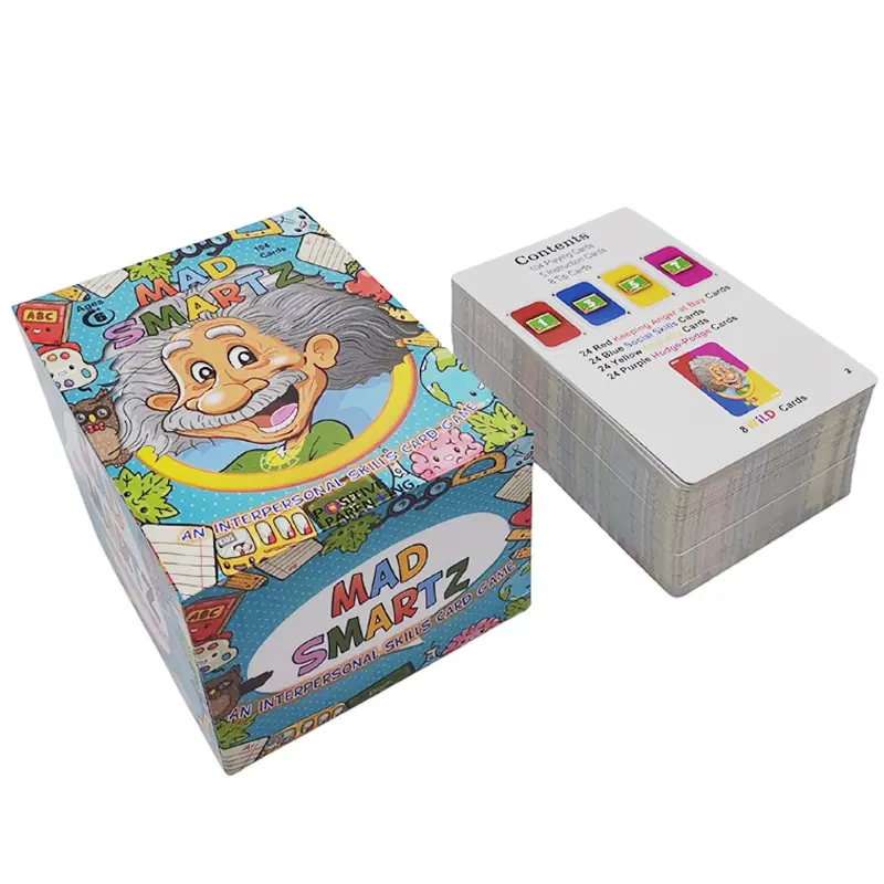 사용자 정의 풀 컬러 인쇄 메모리 대화 카드 게임 상자 스마트 카드 캐주얼 게임을 재생하는 공장 제조