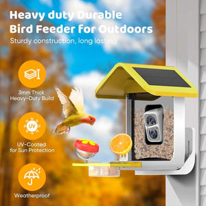 Akıllı kuş besleyici HD kamera AI kuş tanımlama güneş enerjili tüm kuş için dayanıklı ABS malzeme açık yaban hayatı kamera - Product Image 4