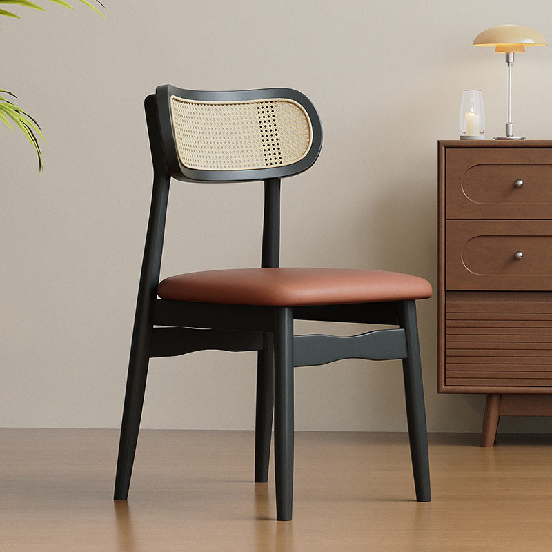 Black wooden frame-deep coffee skin-simple installation