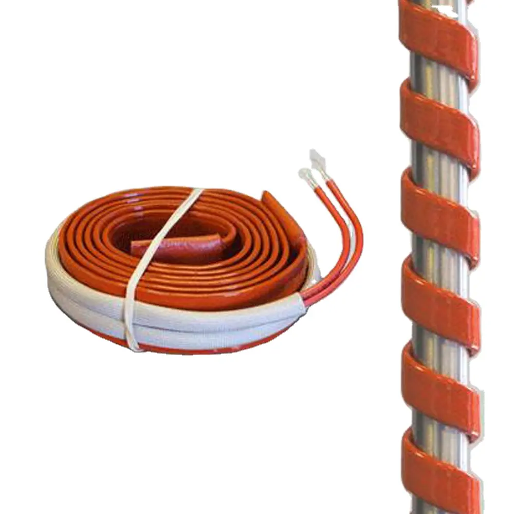 Almohadilla de calefacción para tubería de agua, banda Flexible de goma de silicona de 220v y 50w, para calentamiento de tubos