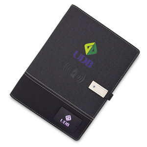 定制点亮标志8000mah 16g usb a5真皮多功能powerbank带无线充电笔记本电脑 - Product Image 2
