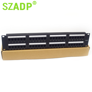 Panel de conexión de red Montaje en rack 2U RJ45 24 48 Puerto Cat5e UTP Datos Cat 6 5E Ethernet Lan Panel de conexión - Product Image 3