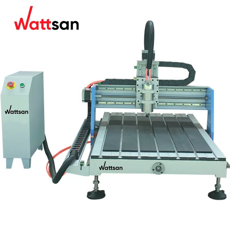 Wattsan-minimáquina enrutadora cnc de escritorio, grabado de Metal y no metal, 6040, 4040, 6090