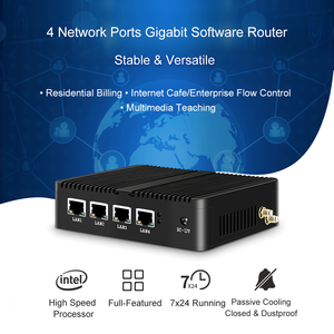 PFsense Gateway Firewall Router Mini PC Fanless Computer industriale in-tel N2830 4 Nic Ethernet Lan porte Linux Network Server - Product Image 3
