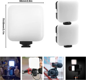RGB полноцветная светодиодная камера 2000 мАч перезаряжаемая с CRI 97 20 режимов сцены для фотографического освещения видеозаписи - Product Image 6