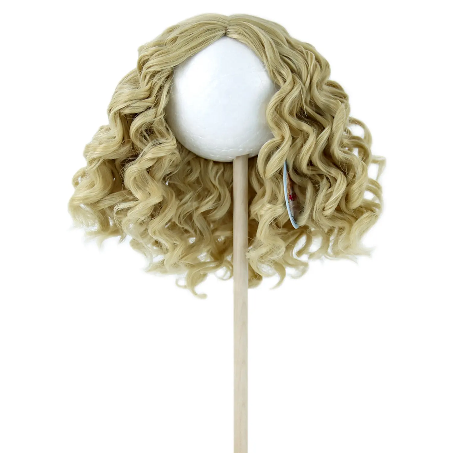 Peluca de muñeca sintética Afro rizada, cabello marrón claro ondulado, para muñeca americana de 26cm, 45cm y 18 pulgadas