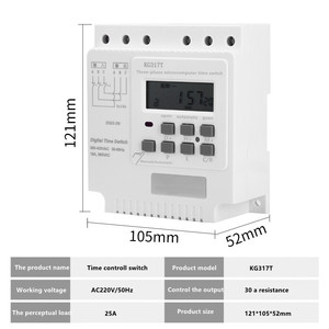 Tre-fase interruttore di temporizzazione timer 380V ventola di aerazione pompa interruttore di temporizzazione di alta-regolatore di potenza KG317T - Product Image 2