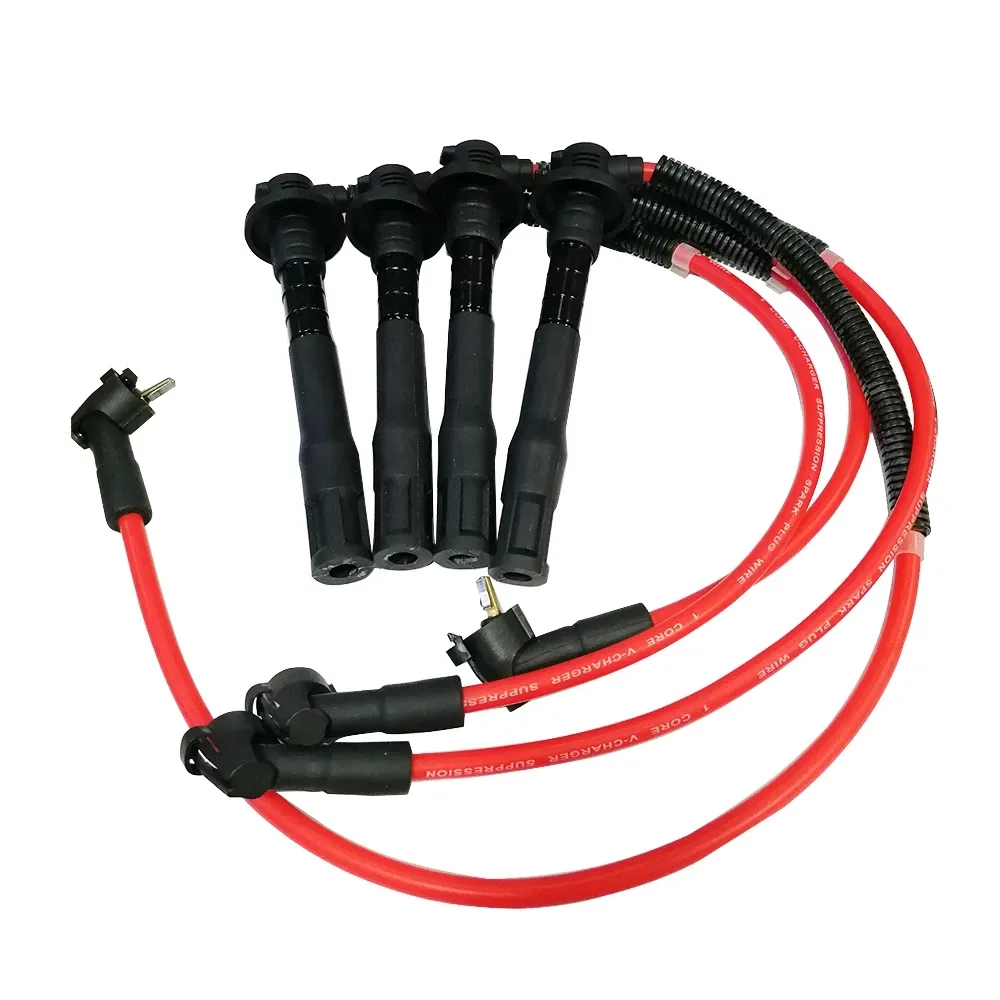 19037-75010 Racing Car Silicone Ignition Cable Spark Plug Wire Set 10mm for Toyota 4Runner Hilux LandCruiser Prado Regius Tacoma
