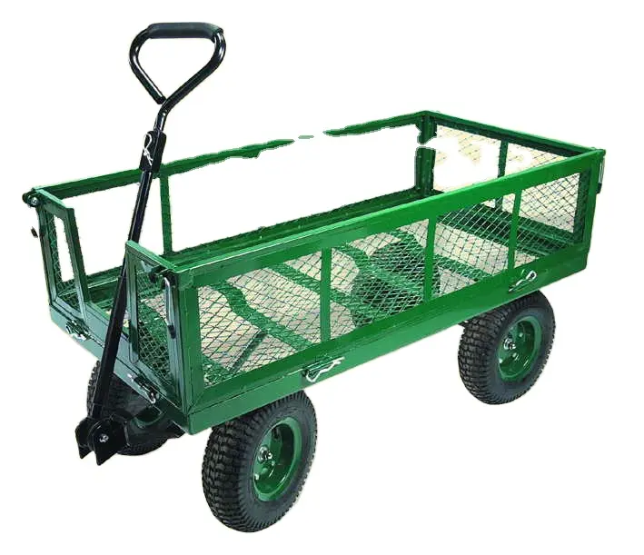 Carrello portautensili TC1840AH ruota pneumatica per carrello portautensili super resistente per carrello da giardino in rete d'acciaio