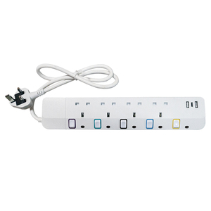 13A插座电源插头延长线插座，带电缆和usb c - Product Image 1