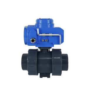 <strong>DN50</strong> AC220C ON/OFF 16bar Actuator Motorized Electric UPVC Double Union Glue Solvent Socket <strong>Ball</strong> <strong>Valve</strong> 2&quot;inch 50mm Price List
