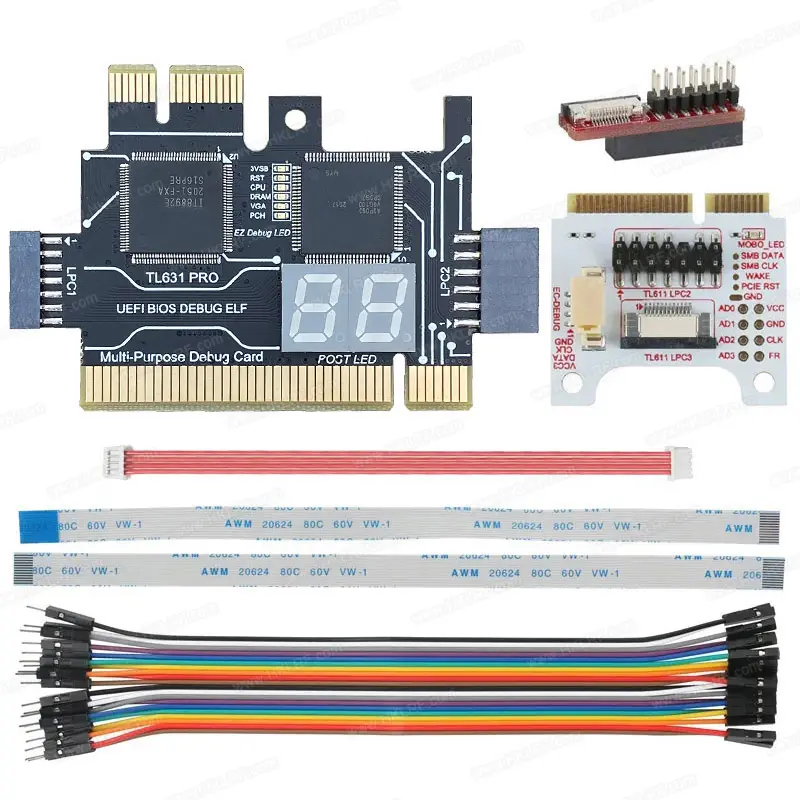 Диагностическая карта TL631 Pro + мини PCI-E + A-DEBUG материнская плата для ноутбука, карта отладки PCI PCI-E мини-диагностический анализатор тестер