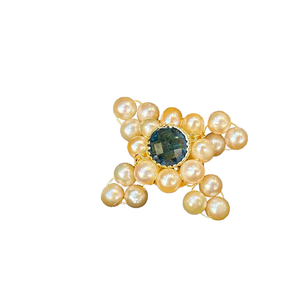 <strong>Cusumization</strong> Wholesale Designer Brooches and Pins Pins Star Geometric Crytal Pearl Brooch Pin Clothes Accessories for Kids Girls